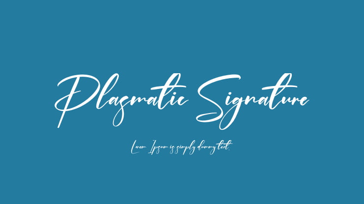 Plasmatic Signature Font