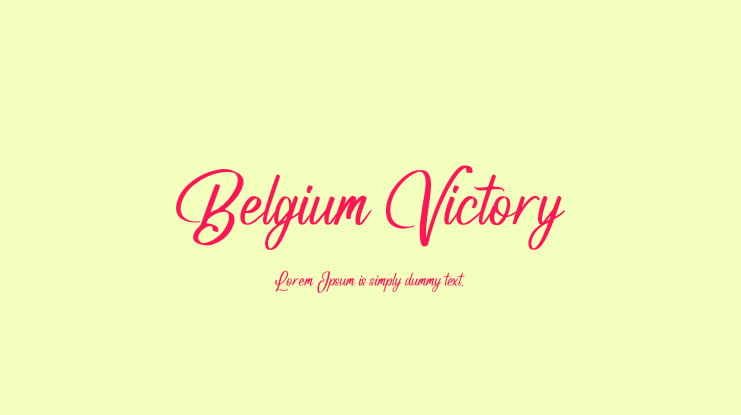 Belgium Victory Font