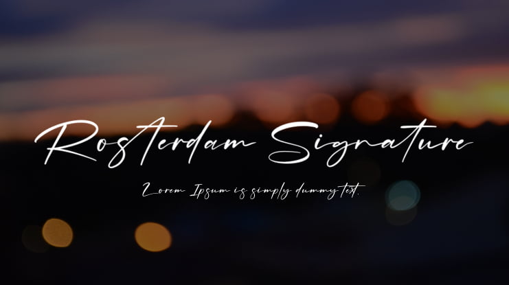 Rosterdam Signature Font