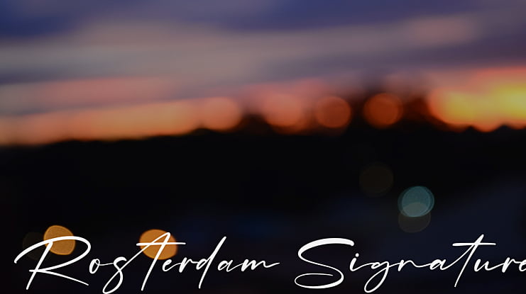 Rosterdam Signature Font
