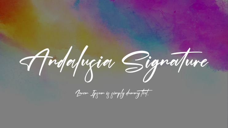Andalusia Signature Font