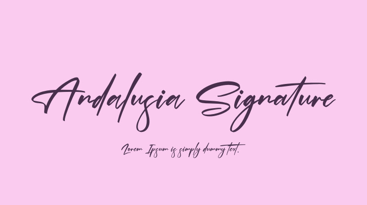 Andalusia Signature Font