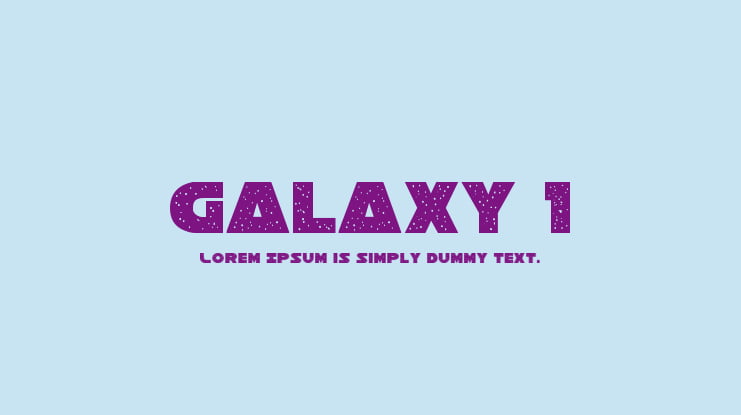 Galaxy 1 Font Family
