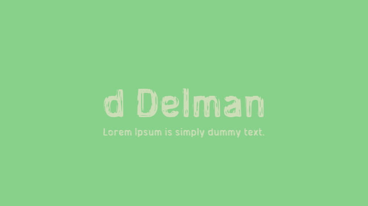 d Delman Font