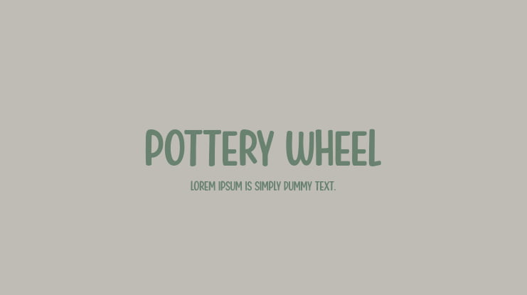 Pottery Wheel Font