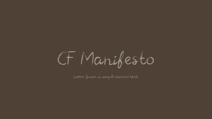 CF Manifesto Font