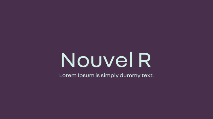 Nouvel R Font