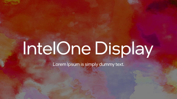 IntelOne Display Font Family