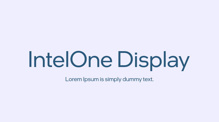 IntelOne Display Font Family