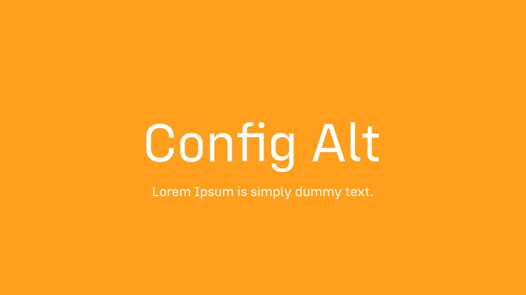 Config Alt Font Family