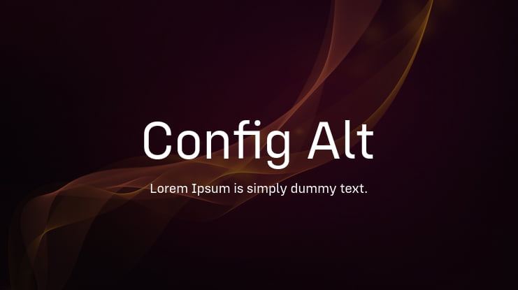 Config Alt Font Family