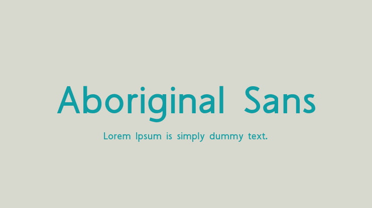 Aboriginal Sans Font Family