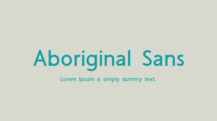 Aboriginal Sans Font Family