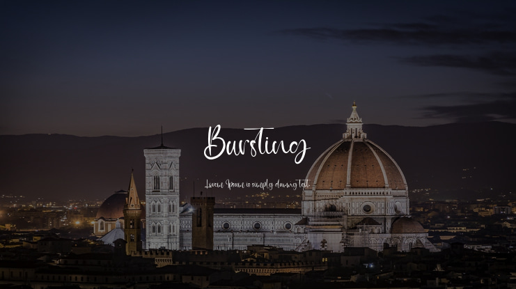 Bursting Font Family