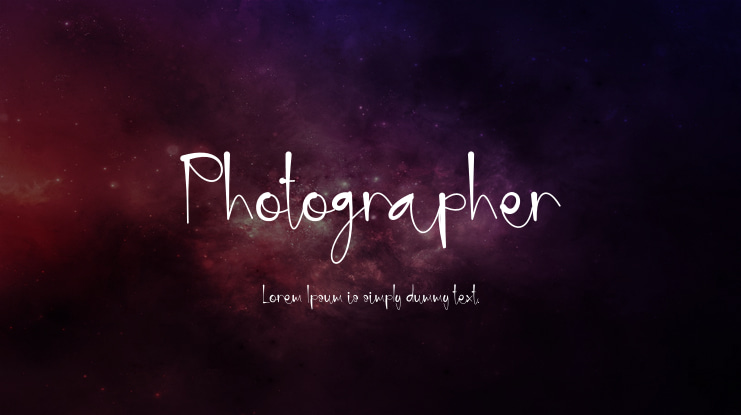 Photographer Font