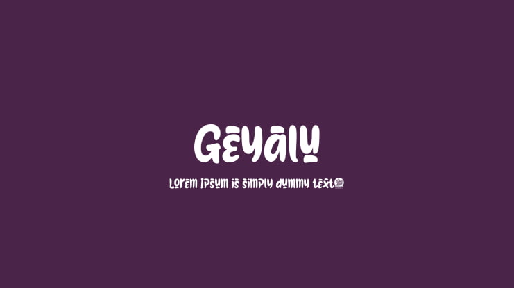 Geyalu Font