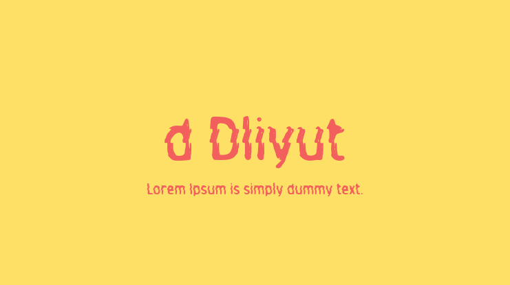 d Dliyut Font