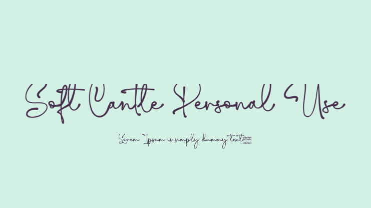 Soft Cantle Personal Use Font