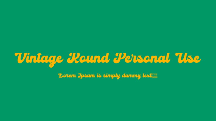 Vintage Round Personal Use Font