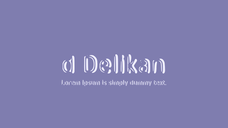 d Delikan Font
