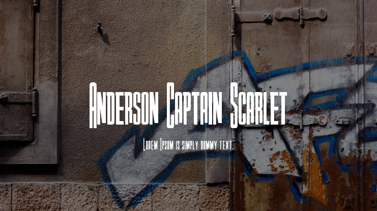 Anderson Captain Scarlet Font