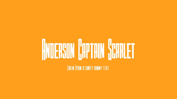 Anderson Captain Scarlet Font