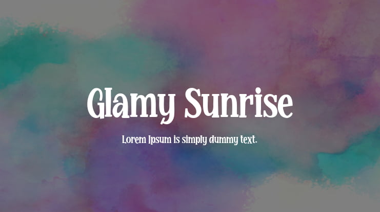 Glamy Sunrise Font