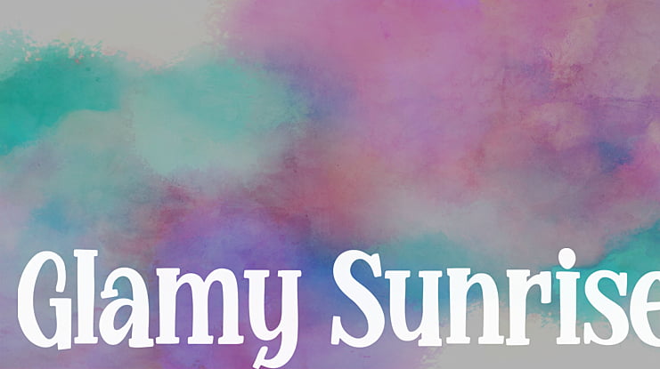 Glamy Sunrise Font