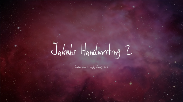 Jakobs Handwriting 2 Font