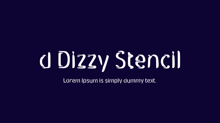 d Dizzy Stencil Font