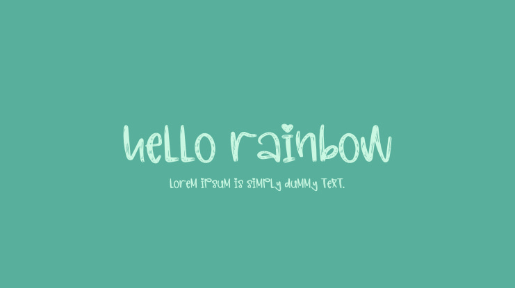 Hello Rainbow Font