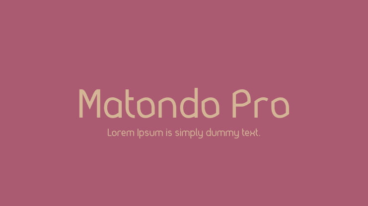 Matondo Pro Font