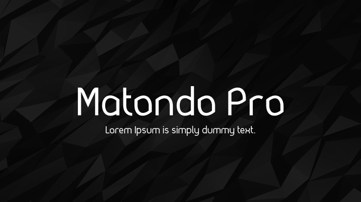 Matondo Pro Font