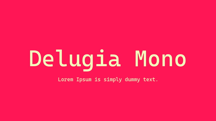 Delugia Mono Font Family