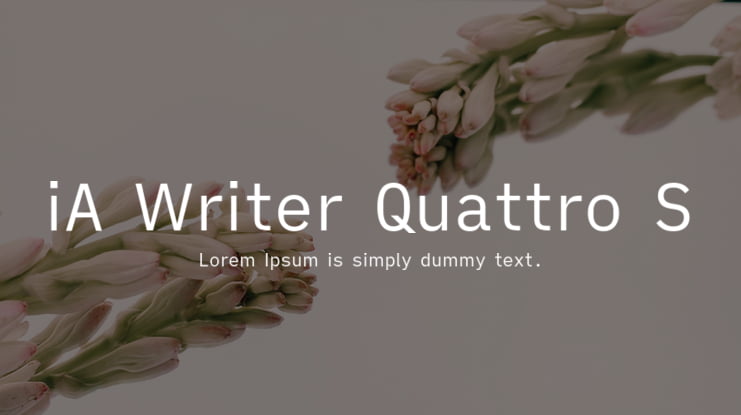 iA Writer Quattro S Font Family