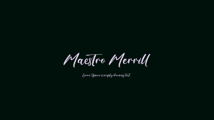 Maestro Merrill Font