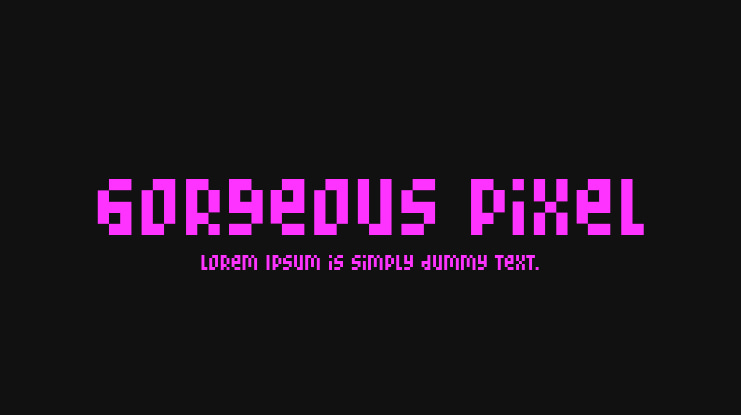 Gorgeous Pixel Font