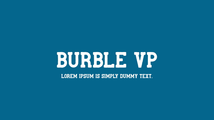 Burble VP Font Family