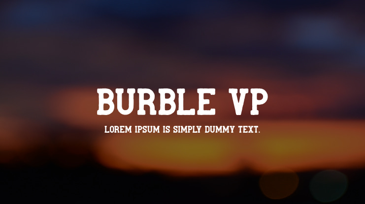 Burble VP Font Family