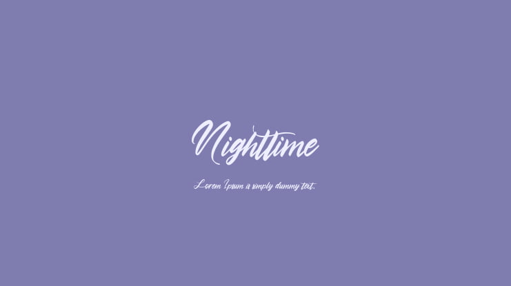 Nighttime Font