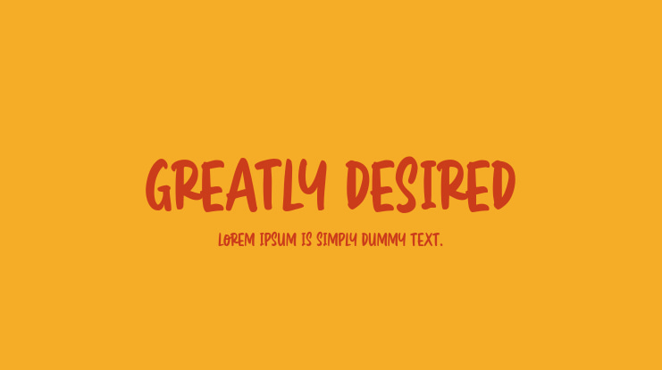 Greatly Desired Font