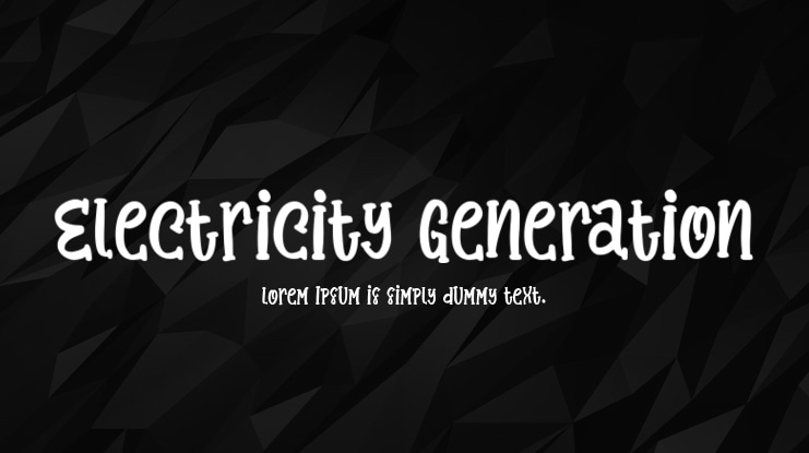Electricity Generation Font
