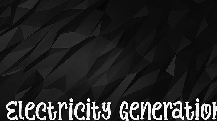 Electricity Generation Font
