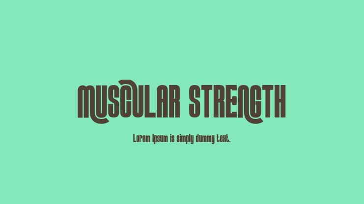 MUSCULAR STRENGTH Font
