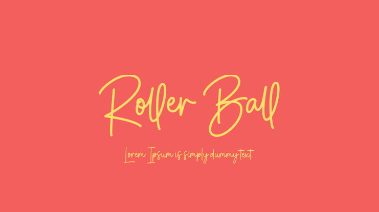 Roller Ball Font