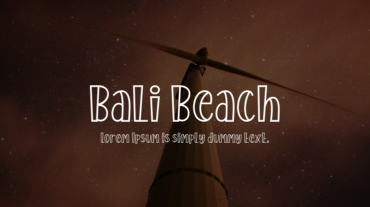 Bali Beach Font