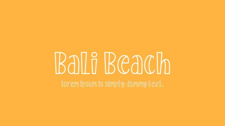 Bali Beach Font