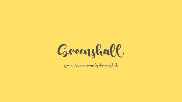 Greenshall Font