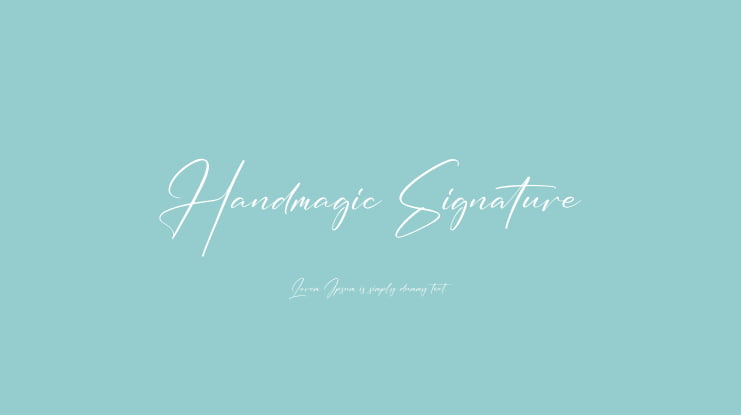 Handmagic Signature Font Family