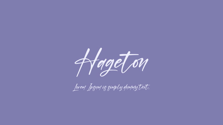 Hageton Font